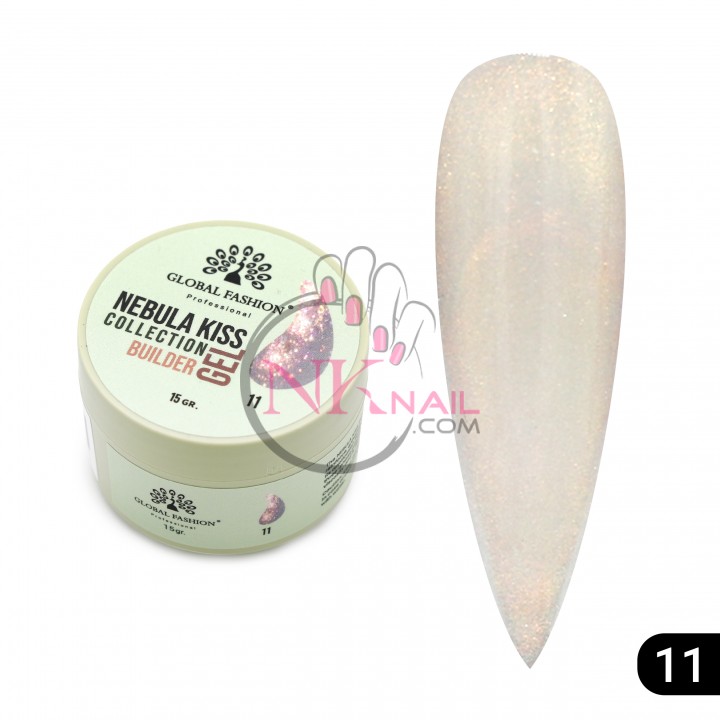 Гель Nebula Kiss Builder Gel, HEMA/TPO free 15мл, №11